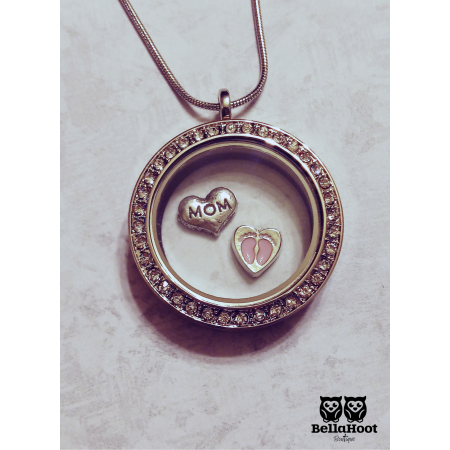 FLOATING LOCKET- GIRL MOM